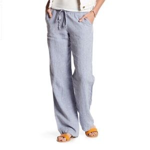 Linen wide leg pants